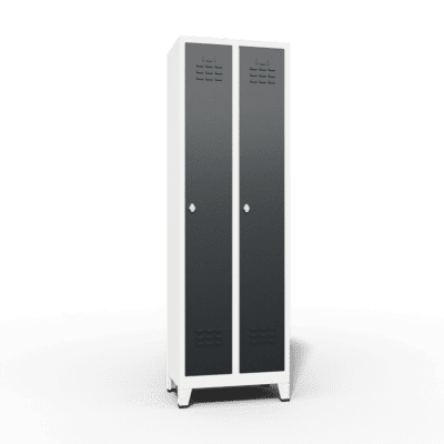 space saving slim locker single tier 2 door