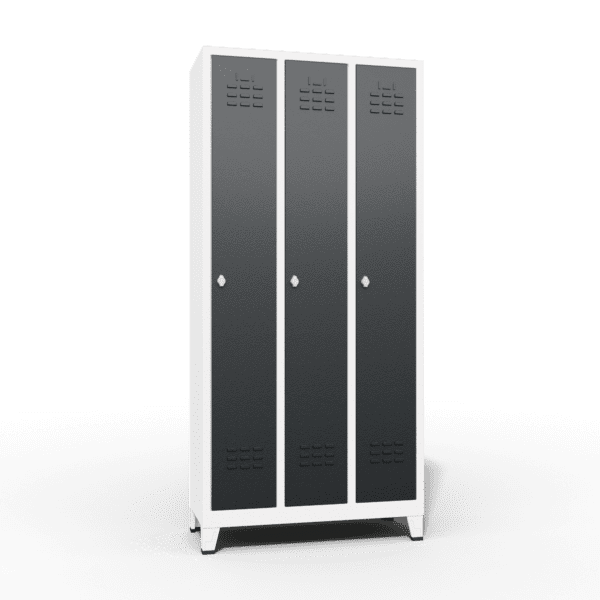 space saving slim locker single tier 3 door
