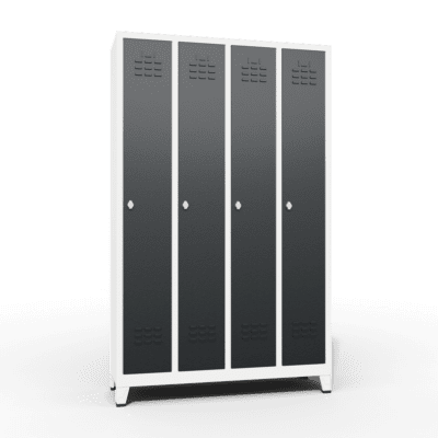 space saving slim locker single tier 4 door