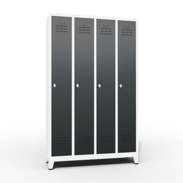 space saving slim locker single tier 4 door