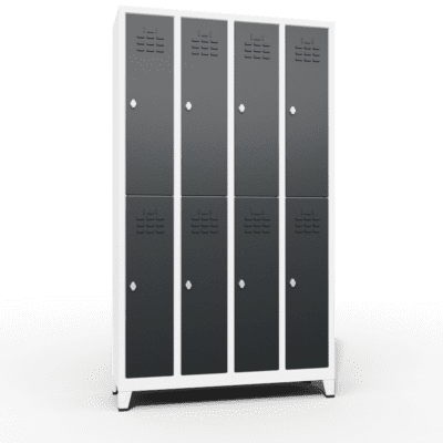 space saving slim locker double tier 8 door