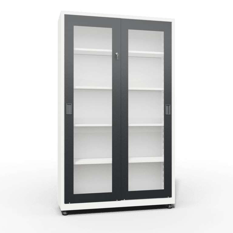 clear view sliding door office file storage cupboard full height