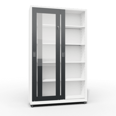 clear view sliding door office file storage cupboard full height_2