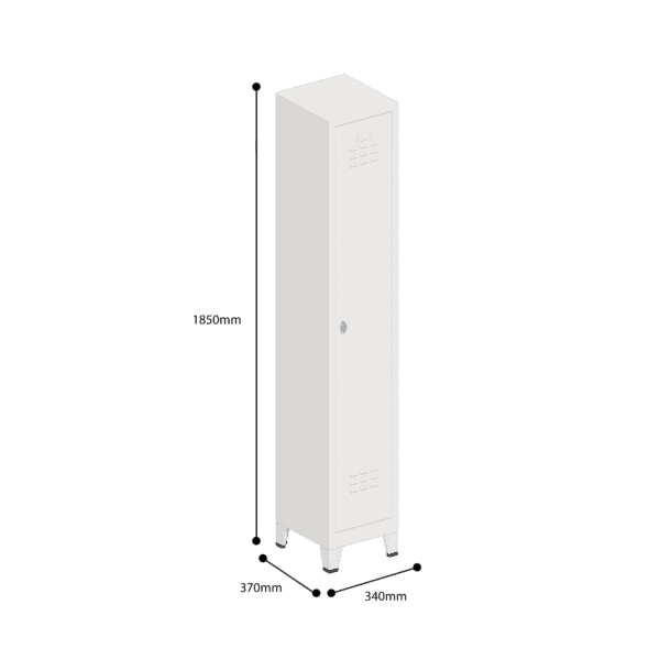dimensions of economic locker single tier 1 door