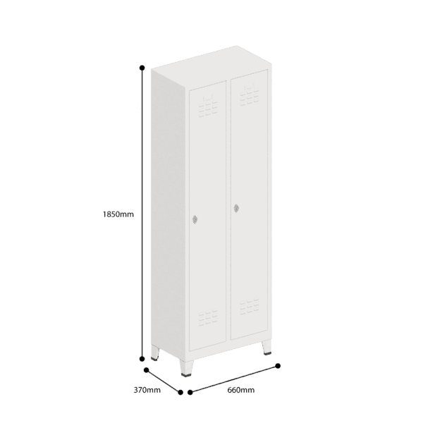 dimensions of economic locker single tier 2 door
