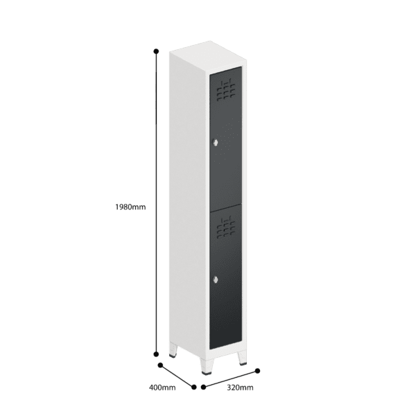 dimensions of space saving slim locker double tier 2 door