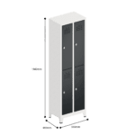 dimensions of space saving slim locker double tier 4 door