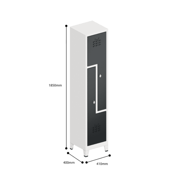dimensions of z door locker double tier 2 door