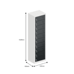 dimensions of multi door laptop storage locker 10 tier 10 door