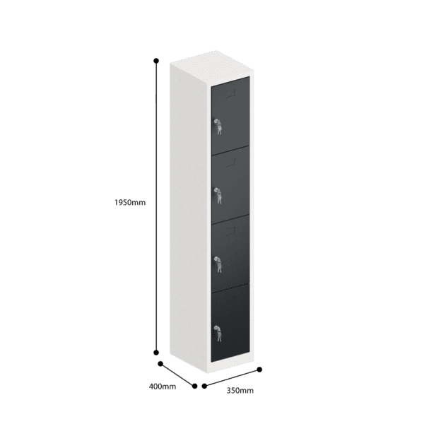 dimensions of ppe multi door storage locker 4 tier 4 door