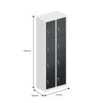 dimensions of ppe multi door storage locker 4 tier 8 door