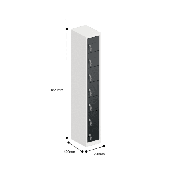 dimensions of ppe multi door storage locker 7 tier 7 door