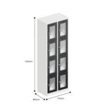 dimensions of clear view ppe multi door storage locker 4 tier 8 door