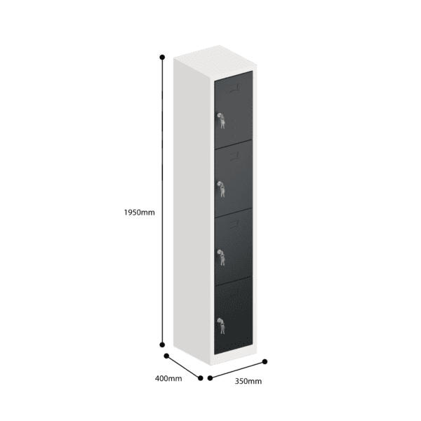 dimensions of charging ppe multi door storage locker 4 tier 4 door