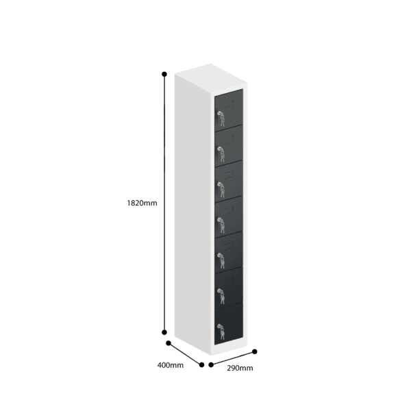 dimensions of charging ppe multi door storage locker 7 tier 7 door