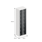 dimensions of charging ppe multi door storage locker 7 tier 14 door