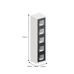 dimensions of charging clear view ppe multi door storage locker 5 tier 5 door