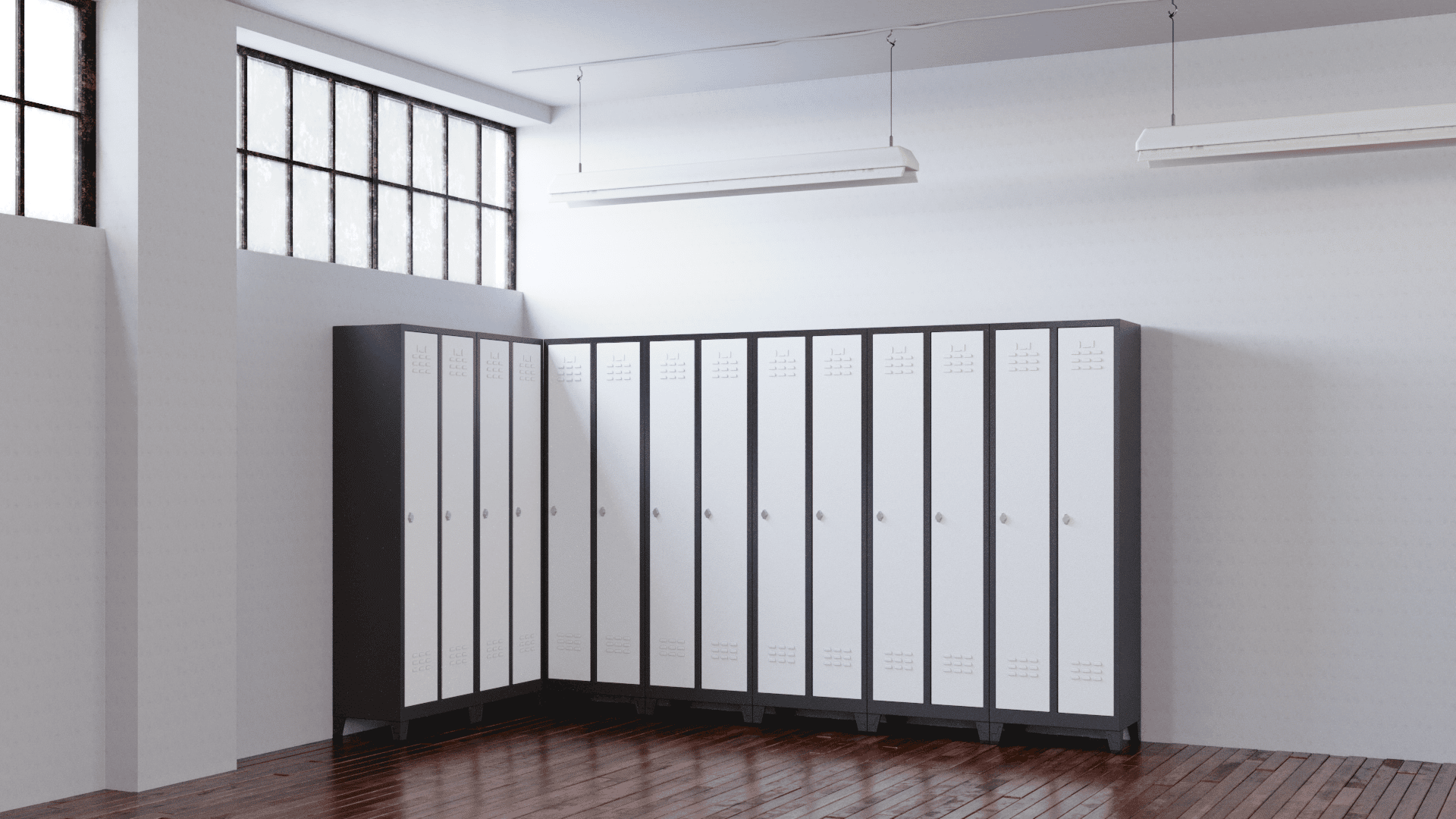 view of space saving slim locker single tier 2 door