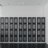 view of clear view ppe multi door storage locker 4 tier 8 door
