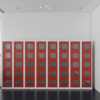 view of clear view ppe multi door storage locker 5 tier 5 door