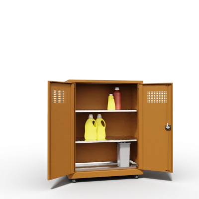 chemical substances storage cabinet with 2 shelves_2