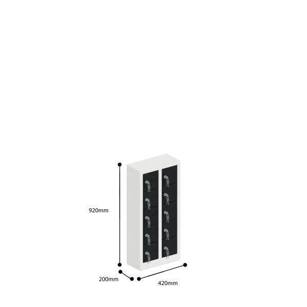 dimensions of mobile cell phone locker 5 tier 10 door