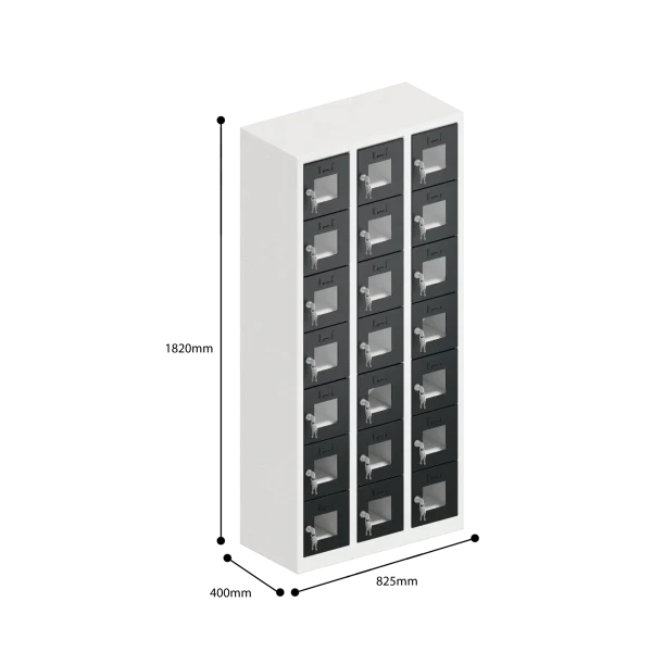 dimensions of charging clear view ppe multi door storage locker 7 tier 21 door