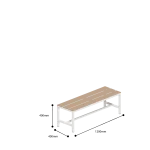 dimensions of locker room seating bench 1200mm long