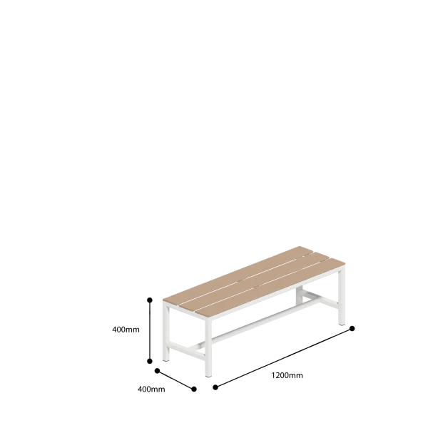 dimensions of locker room seating bench 1200mm long