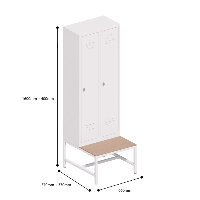 Cheap Locker 2 Door Bench Dimensions
