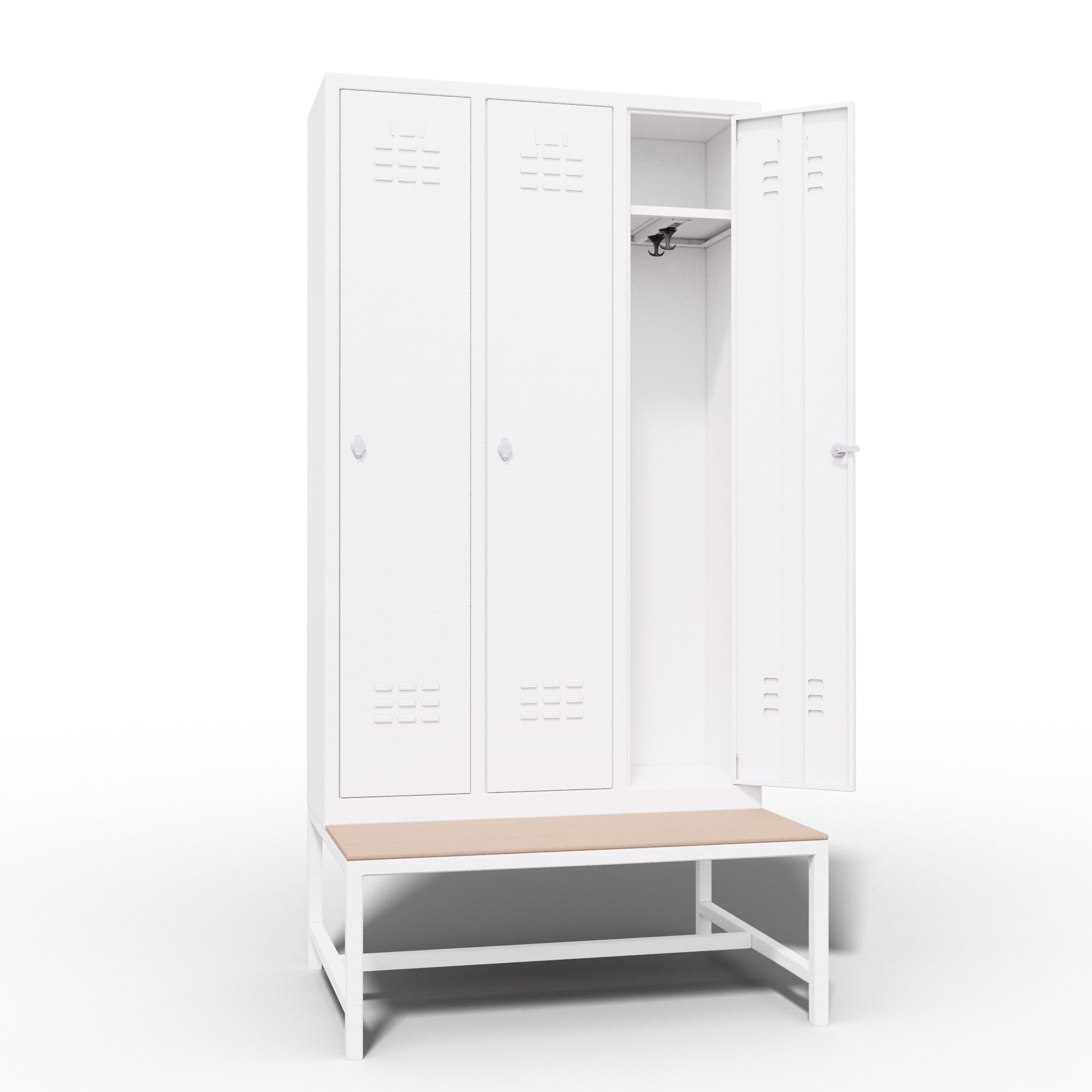 Cheap Locker 3 Door Bench Interior