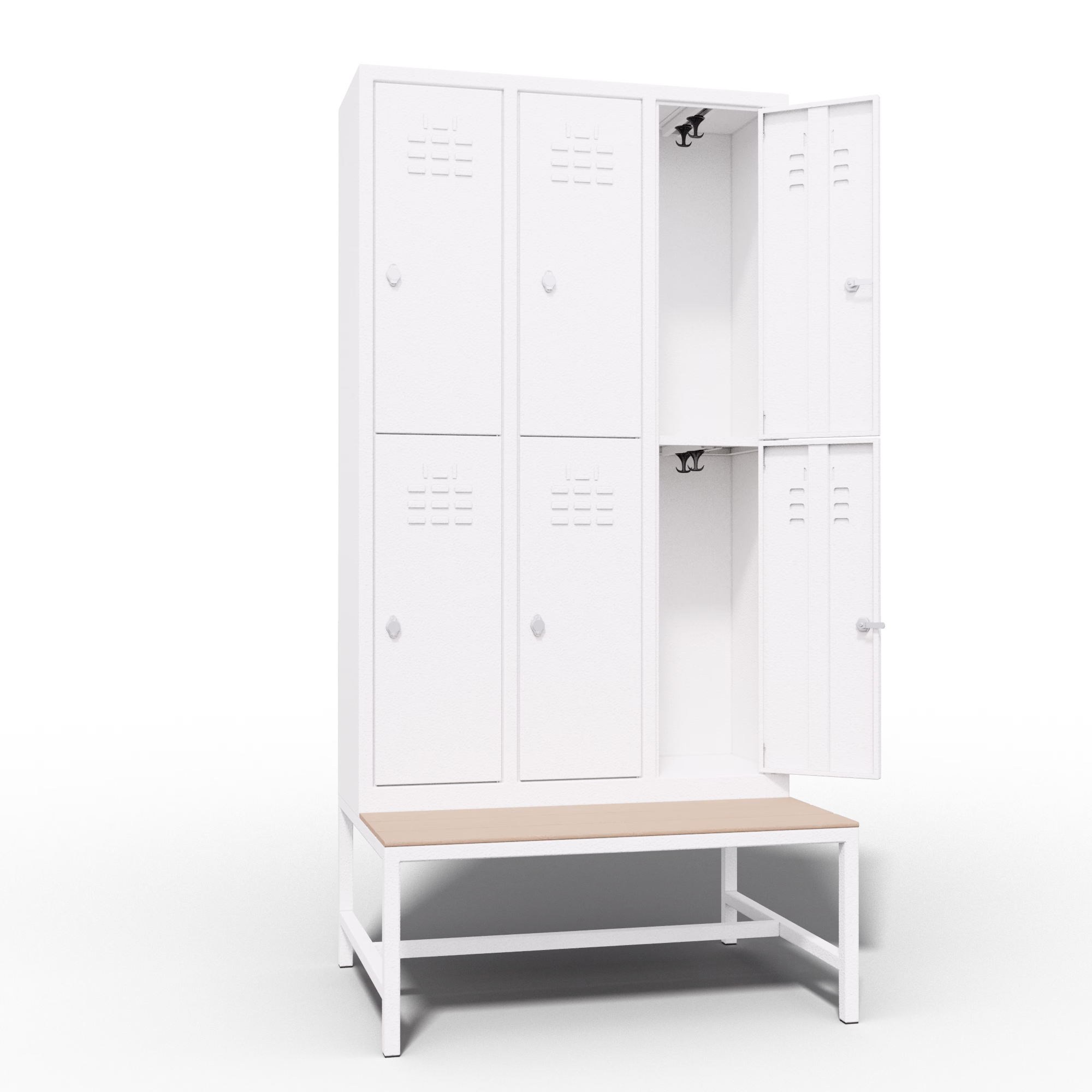 Cheap Locker 6 Door Bench Interior