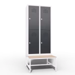 Clean Dirty Locker 4 Door Bench