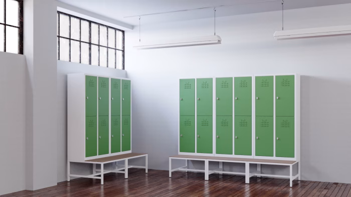 Clean Dirty Locker 4 Door Bench In Room Clean Dirty Locker 4 Door Bench In Room