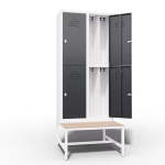 Clean Dirty Locker 4 Door Bench Interior