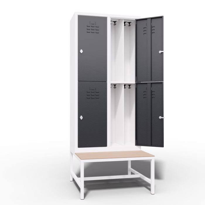 Clean Dirty Locker 4 Door Bench Interior Clean Dirty Locker 4 Door Bench Interior