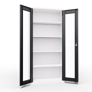 Clear View Office Cabinet Full Height Interior