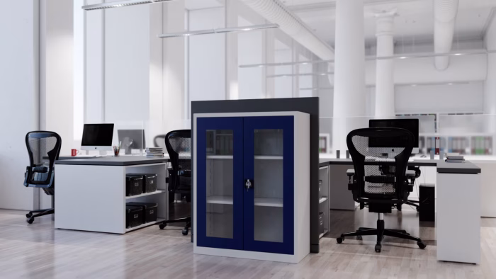 Clear View Office Cabinet Half Height In Room
