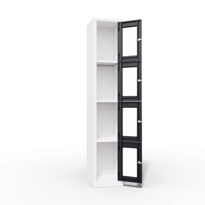 Clear View Ppe Locker 4 Door Interior