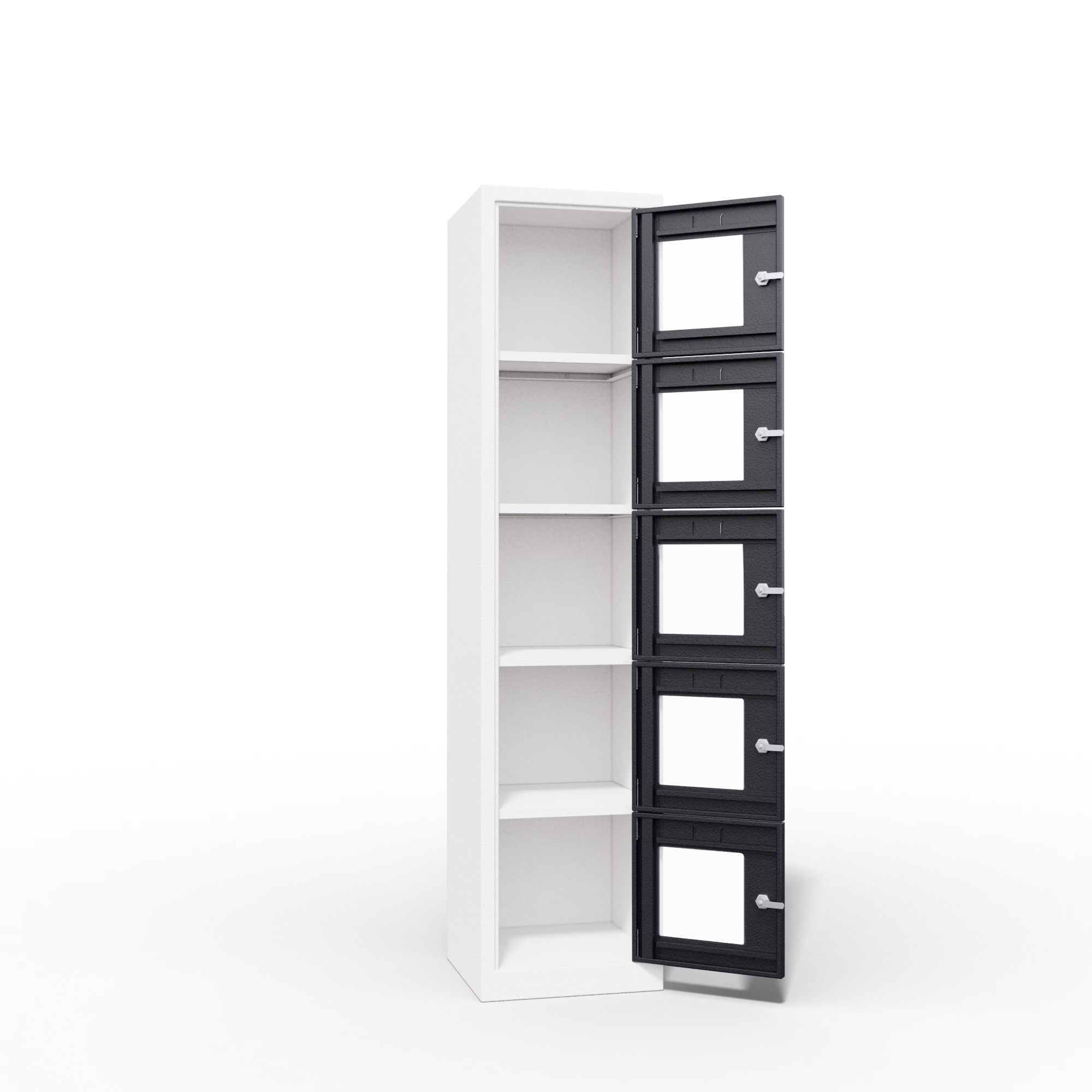 Clear View Ppe Locker 5 Door Interior