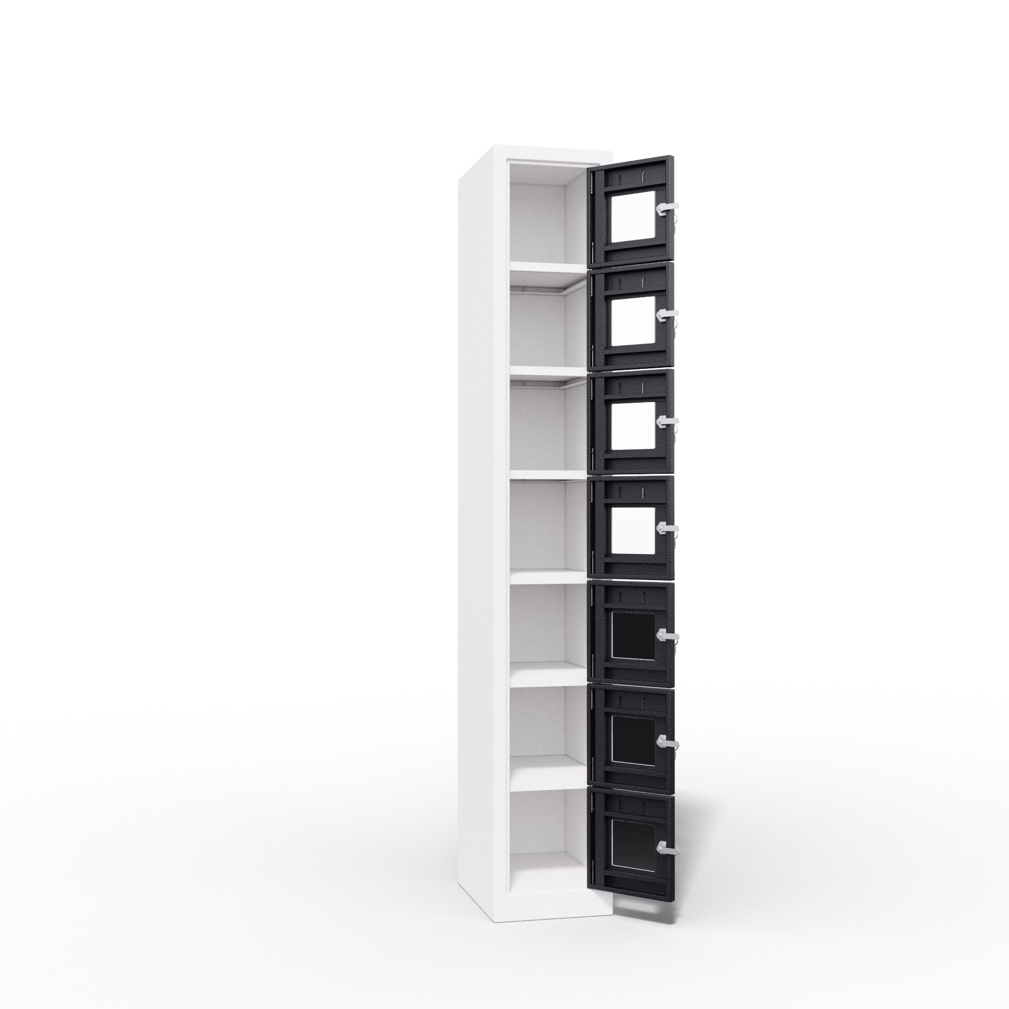 Clear View Ppe Locker 7 Door Interior