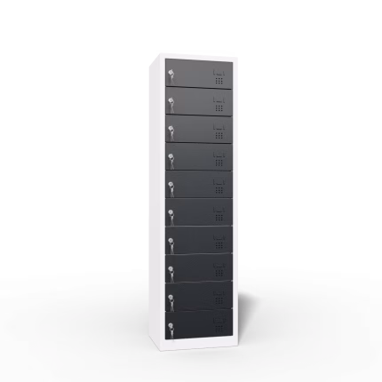 Laptop storage Locker exterior view closed 10 doors