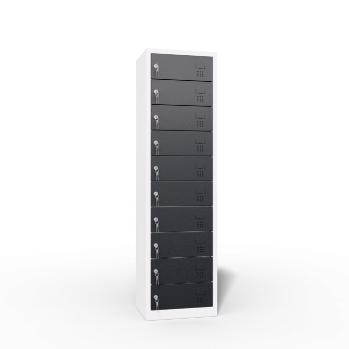 Laptop storage Locker exterior view closed 10 doors