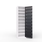 Laptop Storage Locker Interior view with doors open