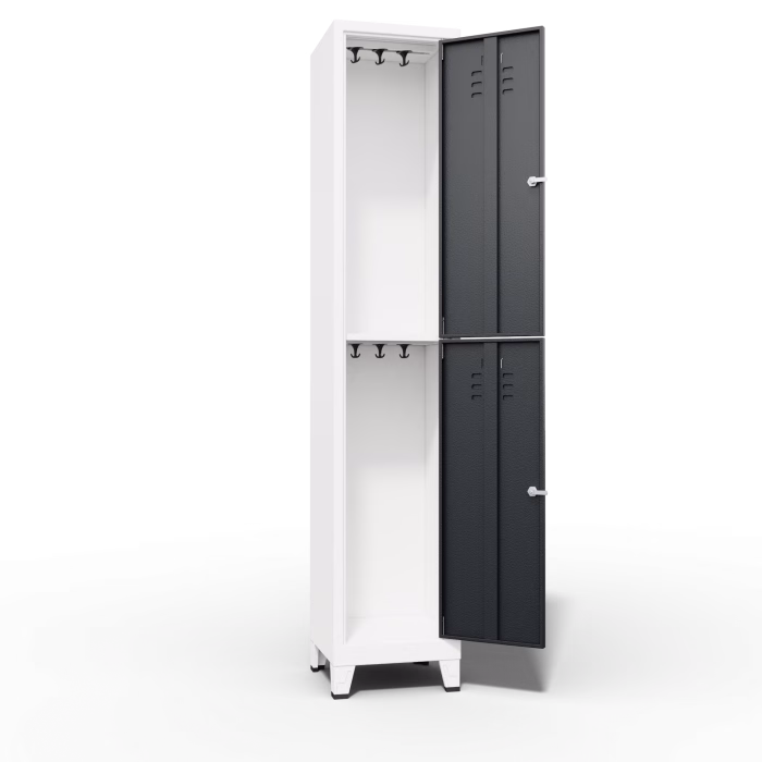 Metal Locker 2 Tier 2 Door Interior Metal Locker 2 Tier 2 Door Interior