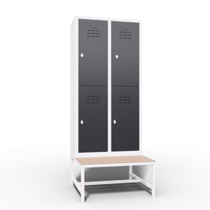 Metal Locker 4 Door Bench Metal Locker 4 Door Bench