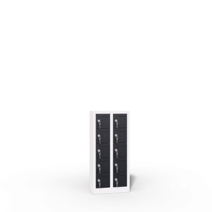 Phone Locker 5 tier 10 Door exterior view with door closed