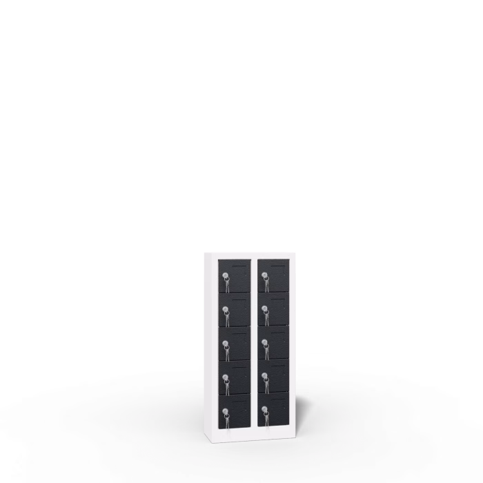 Phone Locker 5 tier 10 Door exterior view with door closed