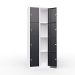 Ppe multi door Lockers cabinet 8 Door Interior view with doors open