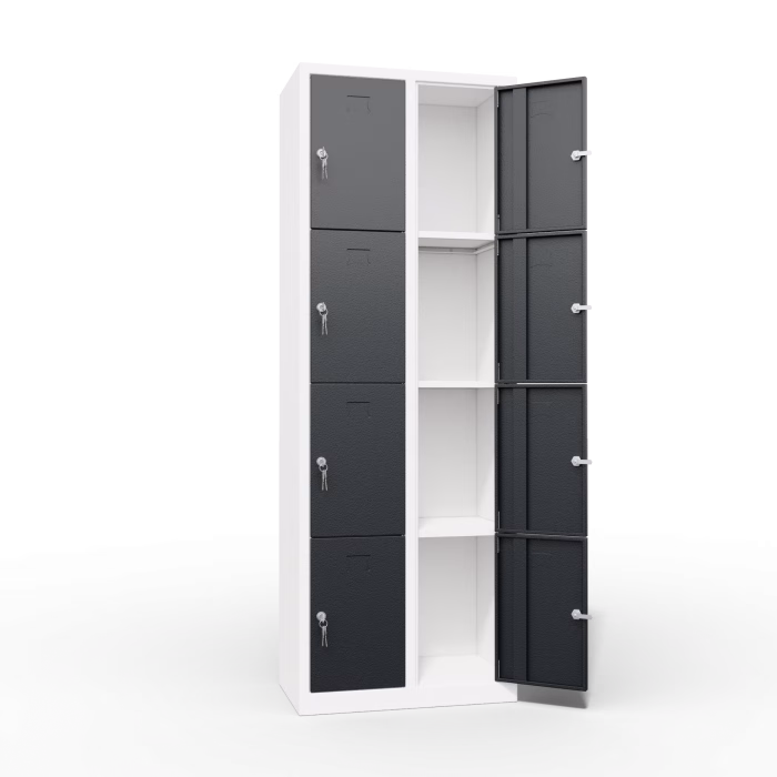 Ppe multi door Lockers cabinet 8 Door Interior view with doors open